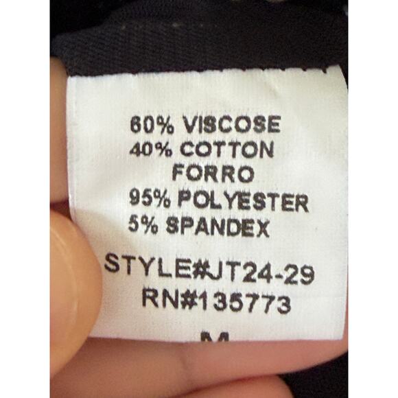 Women's OLIVACEOUS Black Sequins Zipper Jacket Coat Size Med - Picture 8 of 9